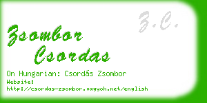 zsombor csordas business card