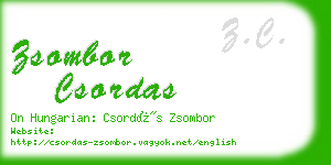 zsombor csordas business card